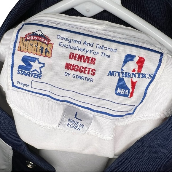 SOLD VTG DENVER NUGGETS NBA Team Issue Exclusive Authentic Warm Up Starter Ja… - Picture 14 of 16